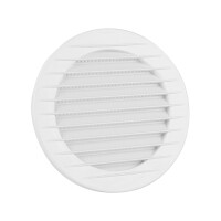 Lüftungsgitter mit Insektenschutz weiß Ø 100 mm