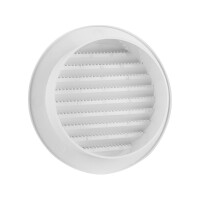 Lüftungsgitter mit Insektenschutz weiß Ø 100 mm