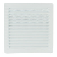 Lüftungsgitter mit Insektenschutz 170 x 170 mm weiß Ø 120 mm