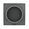 Lüftungsgitter eckig 170 x 170 mm Ø 125 mm grau