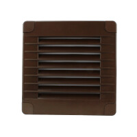 Lüftungsgitter braun 100 x 100 mm
