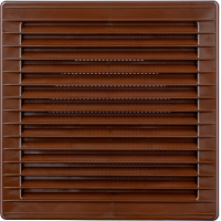 Lüftungsgitter mit Insektenschutz 140 x 140 mm braun