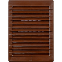 Lüftungsgitter mit Insektenschutz 140 x 210 mm braun