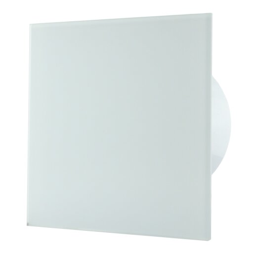 dRim Wohnraumlüfter Ø 100 mm Einschaltverzögerung 01-171 Glas weiß matt