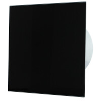 dRim Wohnraumlüfter Ø 100 mm Einschaltverzögerung 01-174 Glas schwarz matt