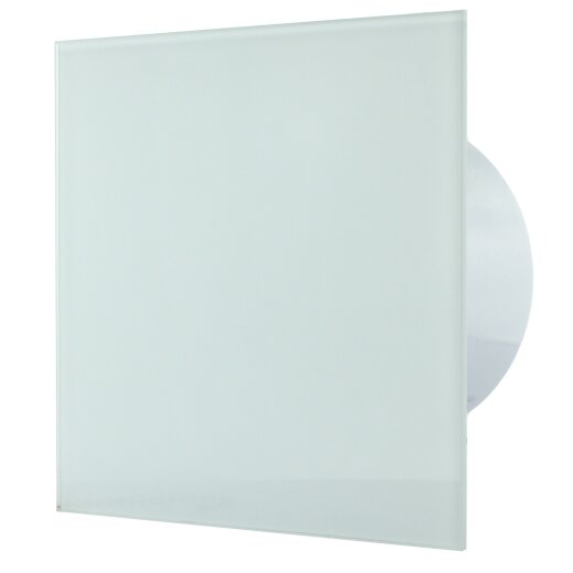 dRim Wohnraumlüfter Ø 125 mm Feuchtigkeitssensor 01-170 Glas weiß glänzend