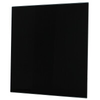 Lüftungsgitter mit wechselbaren Panel Glas schwarz matt