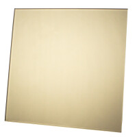 Lüftungsgitter mit wechselbaren Panel Glas gold satiniert