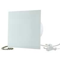 dRim Wohnraumlüfter Ø 100 mm Standard 12 V 01-170 Glas weiß glänzend